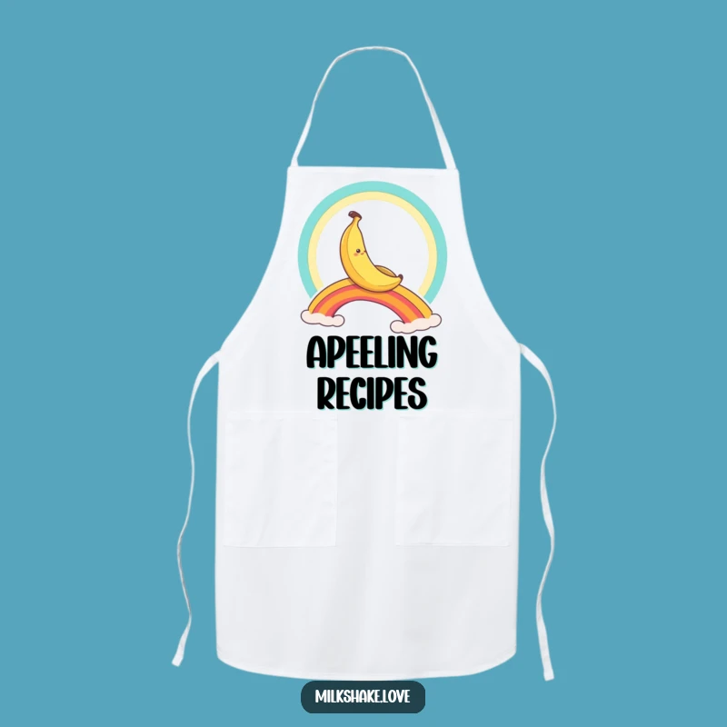 Funny Banana Rainbow Slide Apron: Cook Up Smiles with This Hilarious Kitchen Wear