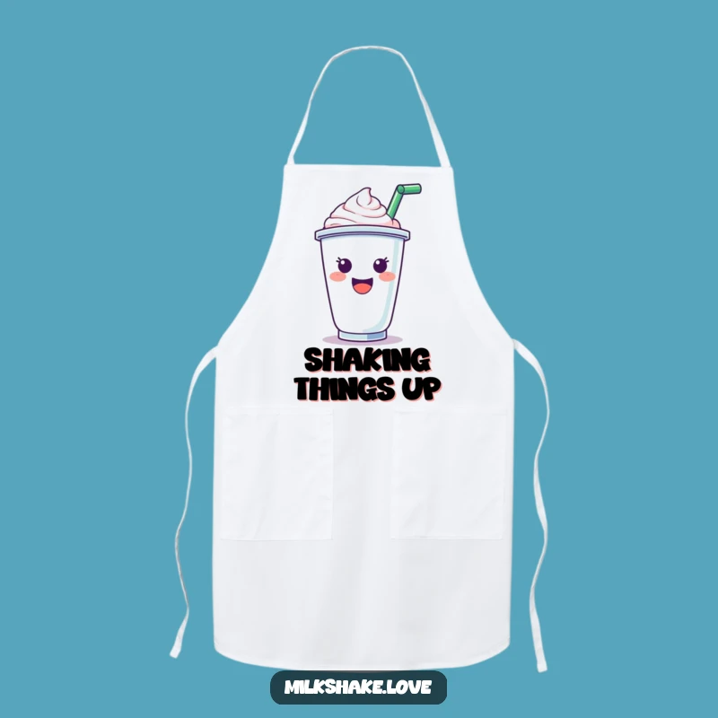Funny Cheerful Milkshake Apron: Cook Up Smiles with This Fun Kitchen Accessory