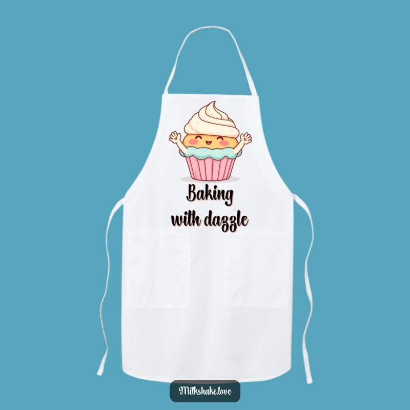 Funny Cupcake Apron: Blushing Style for Enthusiastic Bakers