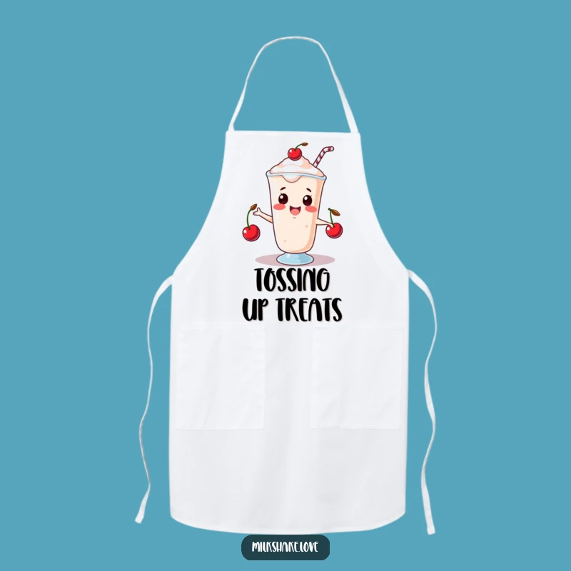 Funny Juggling Milkshake Apron: Cherry Master - Kitchen Skills - Great Funny Gift!
