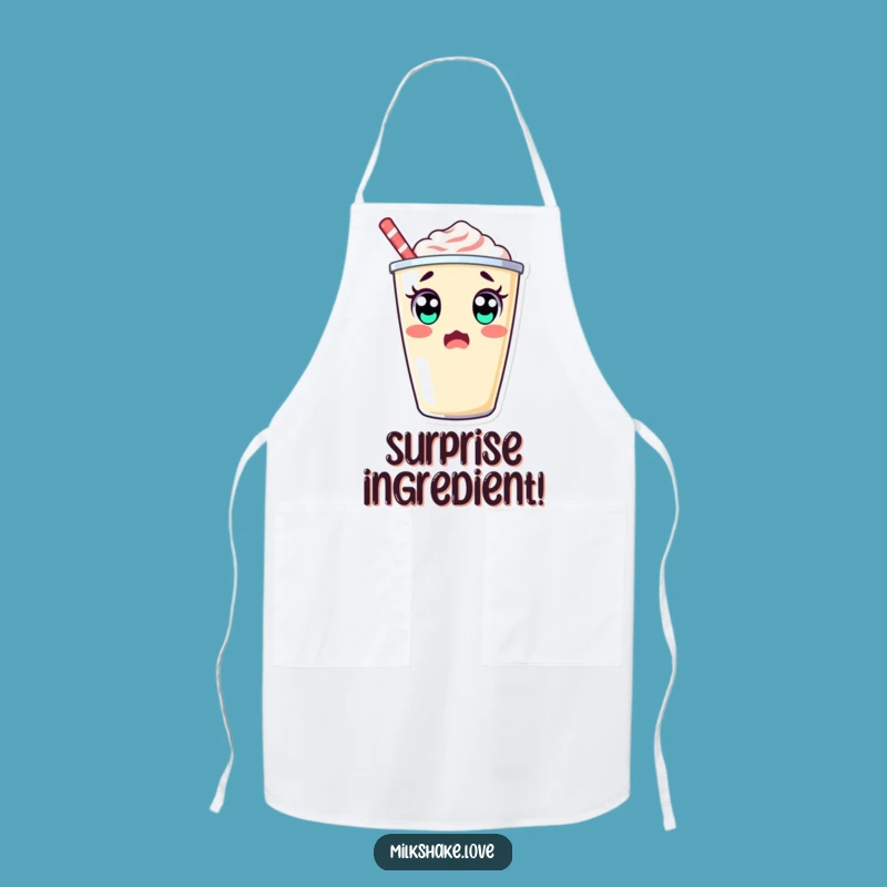 Funny Surprised Milkshake Apron: React to Your Cooking with Humor