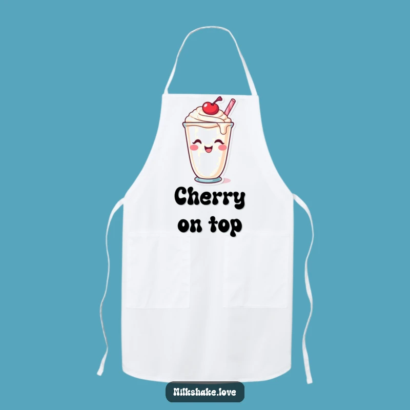 Funny Winking Milkshake Apron: Cook with a Wink and Playful Style