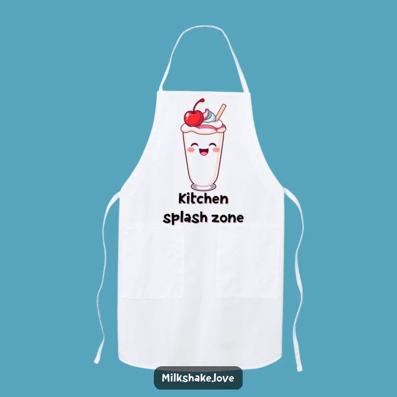 Funny Kawaii Milkshake Apron: Bake and Spill Laughs with Sweet Style