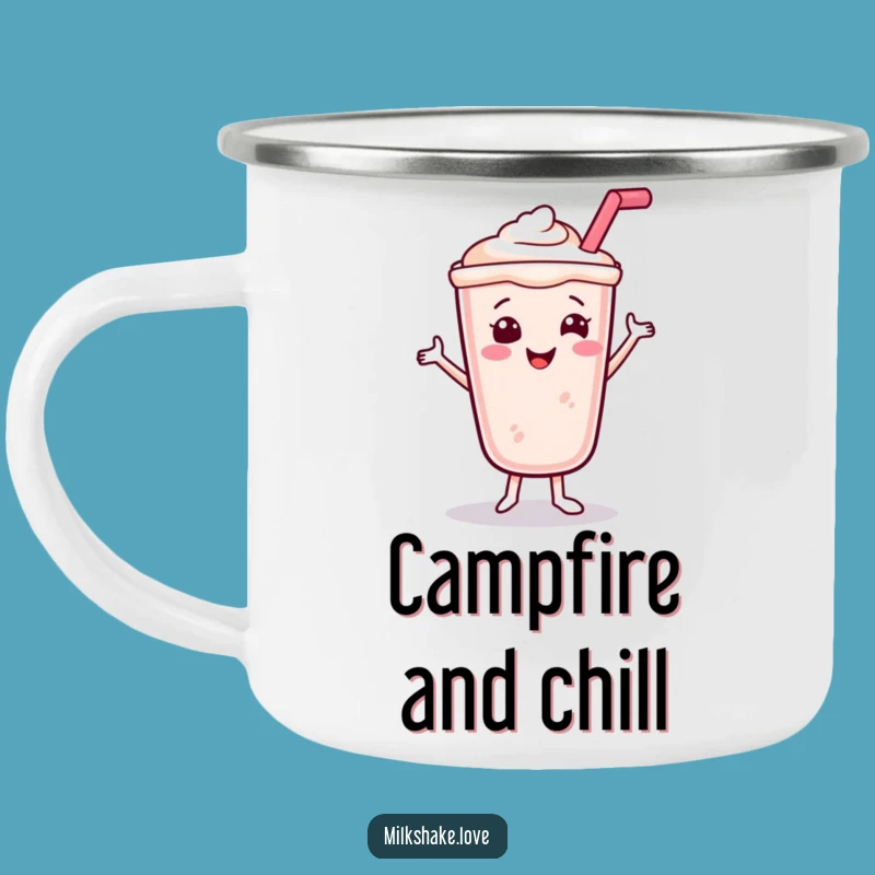 Funny Smiling Milkshake Camping Mug: Sweet Dance Moves for Outdoor Fun Gift