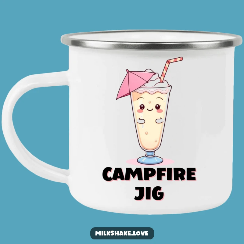 Funny Kawaii Milkshake Jig Camping Mug - Adventure Fuelled by Dance