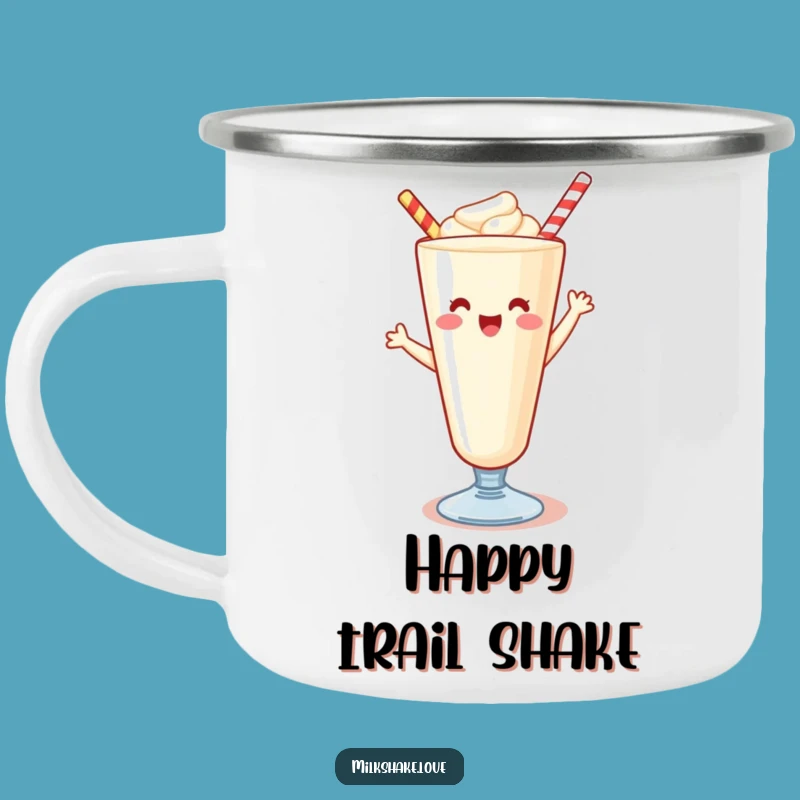 Funny Kawaii Milkshake Camping Mug: Happy Sips Under the Stars