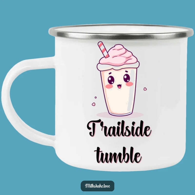 Funny Kawaii Milkshake Spill Camping Mug - Adventure Fuelled by Humor