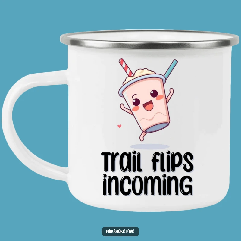 Funny Milkshake Somersault Camping Mug: Acrobat Fun for Outdoor Adventures Gift