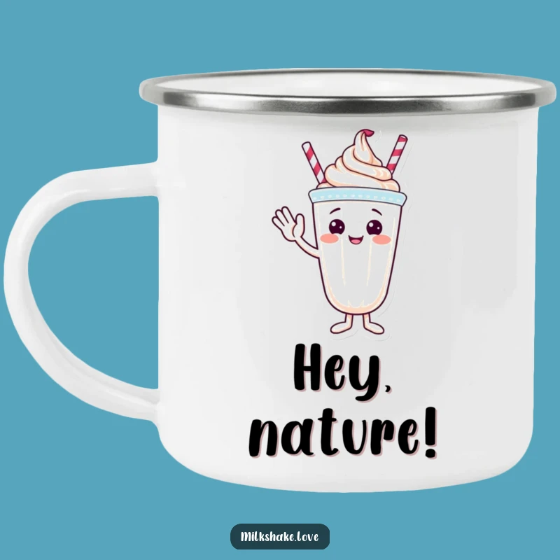 Funny Waving Milkshake Camping Mug - Trail Greetings, Great Funny Gift