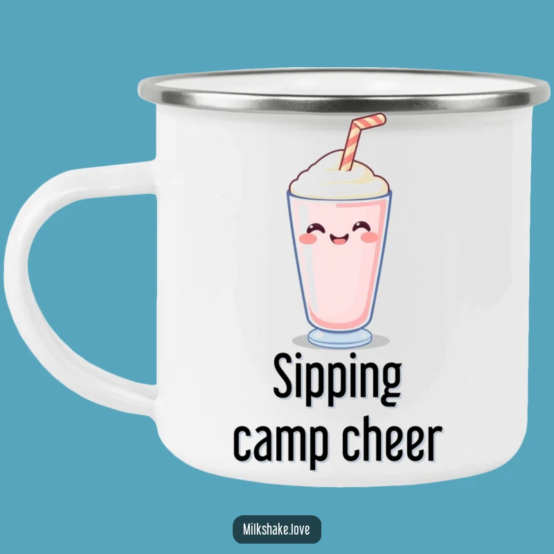 Funny Happy Straw Camping Mug: Your Delightful Companion for Outdoor Sips!