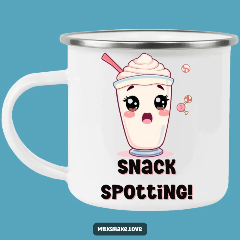 Funny Surprised Milkshake Camping Mug - Rugged Surprise, Great Funny Gift