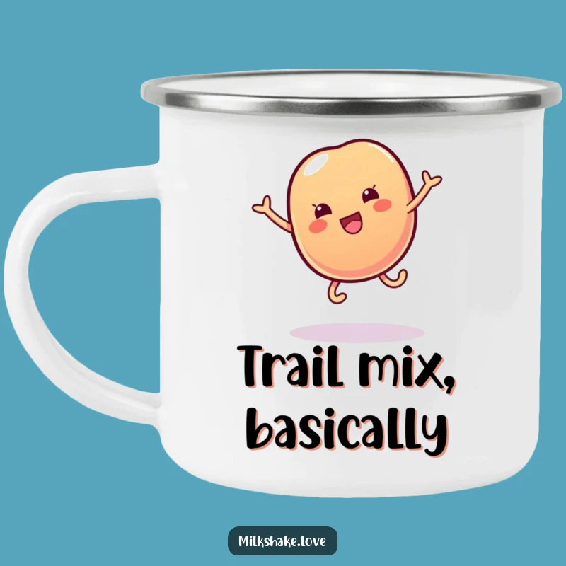 Funny Jelly Bean Cartwheel Camping Mug: Sweet Adventures with Wobble Fun