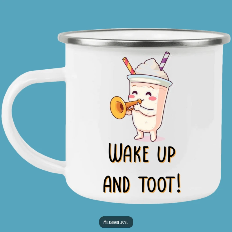 Funny Trumpet Milkshake Camping Mug: Your Musical Companion for the Outdoors