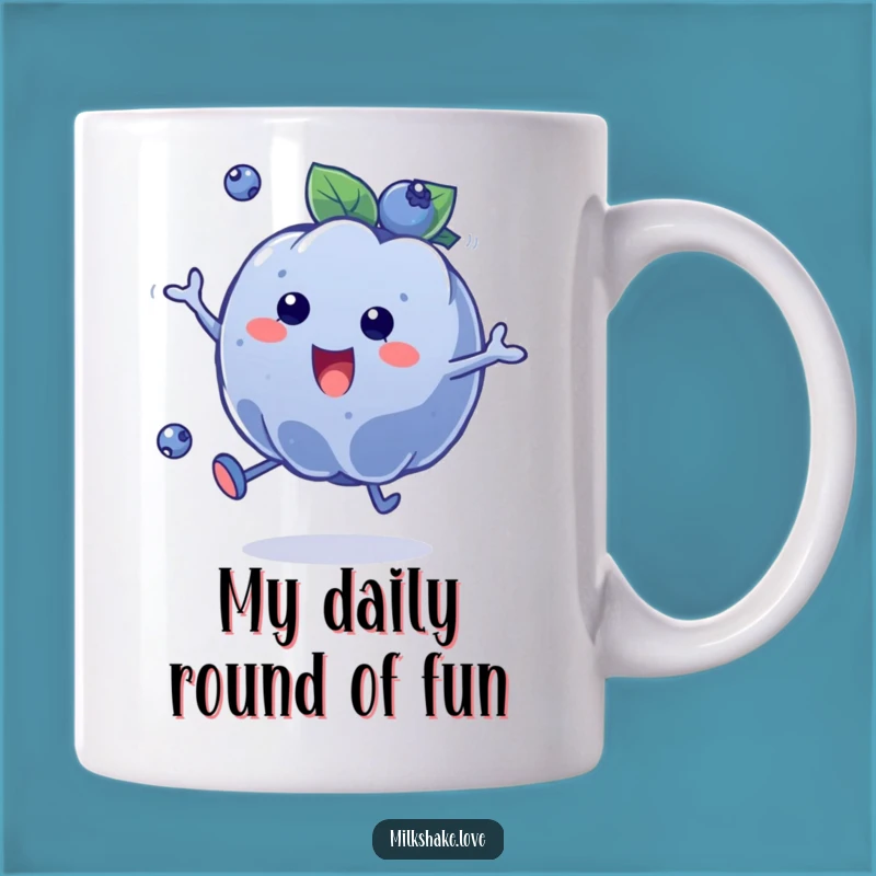 Funny Blueberry Bounce Mug: A Joyful Fruity Friend, Perfect Funny Gift Surprise