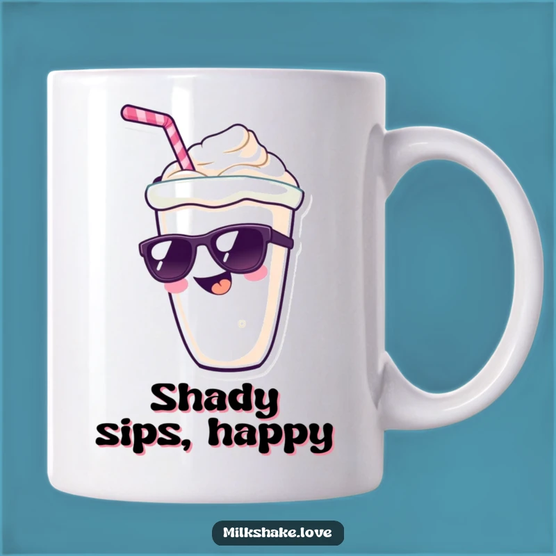 Funny Kawaii Milkshake Mug: Cool Character with Sunglasses - Awesome Gift!