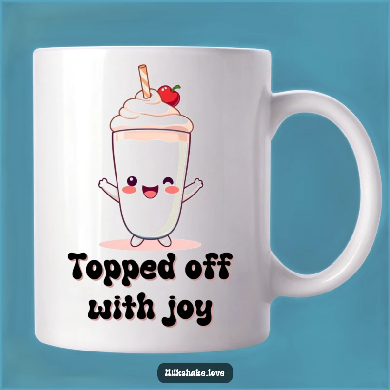 Funny Kawaii Milkshake Mug: Sweet Cherry Hat Fun for a Delightful Gift