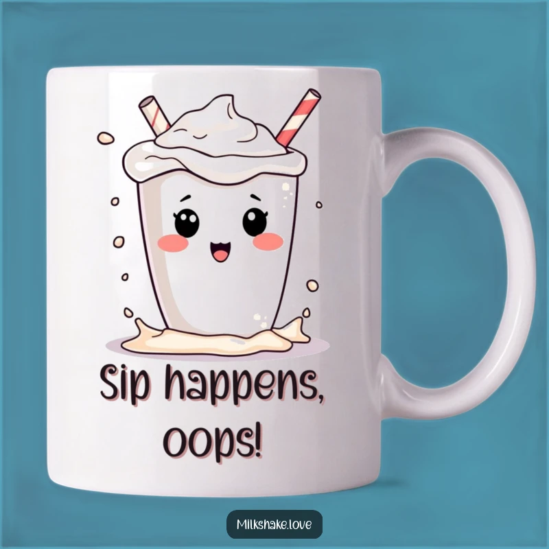 Funny Milkshake Character Mug - Playful Splash Gift!