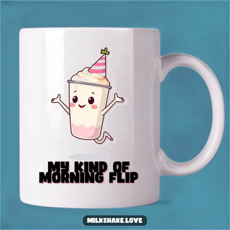 Funny Milkshake Cup Party Mug: Cartwheels of Joy for Your Mornings!