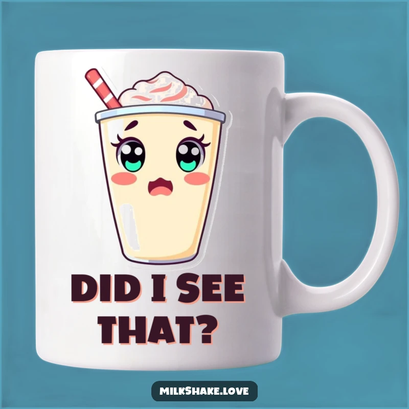 Funny Surprised Milkshake Mug: Double Take on Your Morning Brew