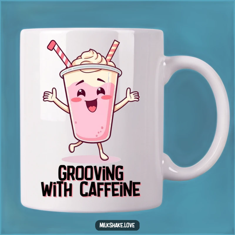 Funny Dancing Milkshake Cup Mug - Energetic Cartoon Fun Gift
