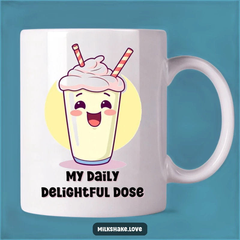 Funny Giggle Milkshake Mug: A Hilarious Kawaii Treat Pointing Upwards, Perfect Gift!