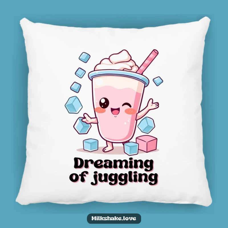 Funny Kawaii Milkshake Juggling Pillow - Comfy Cushion with Cool Flair