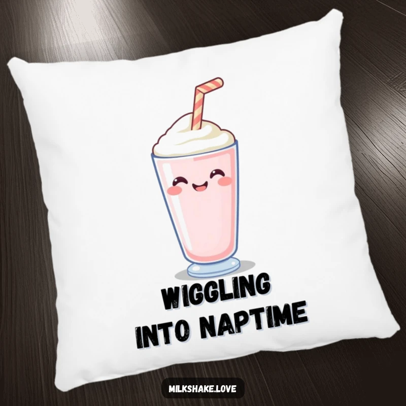 Funny Pillow featuring a happy straw wiggling with glee, providing soft comfort and a touch of whimsical delight.