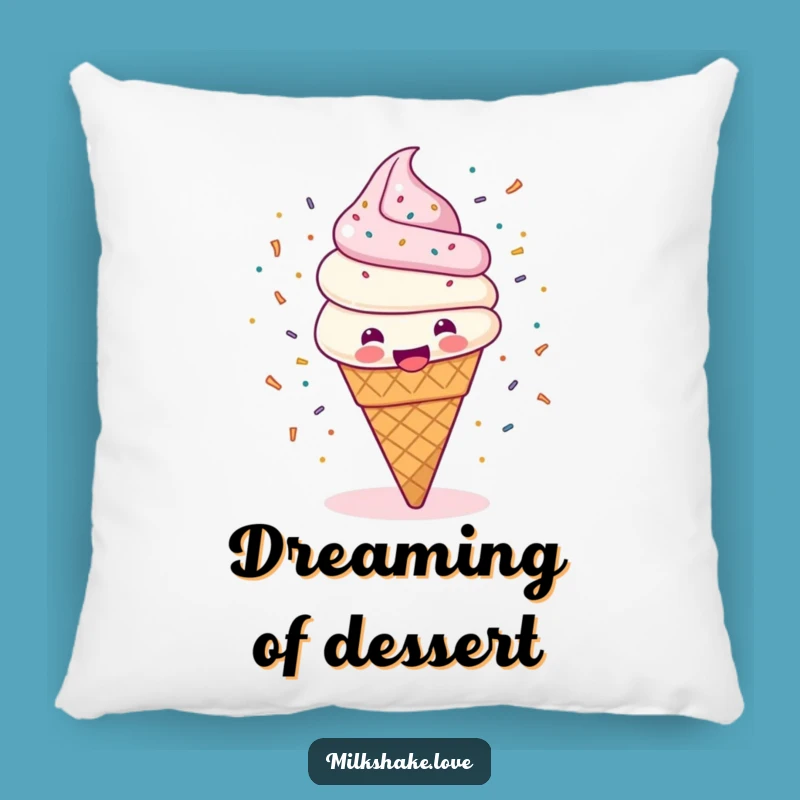 Funny Ice Cream Cone Pillow: Cozy Spinning Comfort with Sprinkle Fun