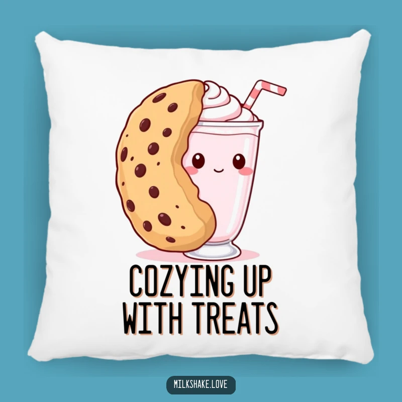 Funny Shy Milkshake Pillow - Cookie Hideaway Comfort