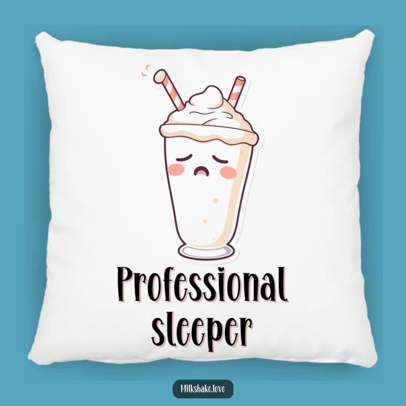 Funny Sleepy Milkshake Pillow - Cozy Yawn Decor, Cute Funny Gift