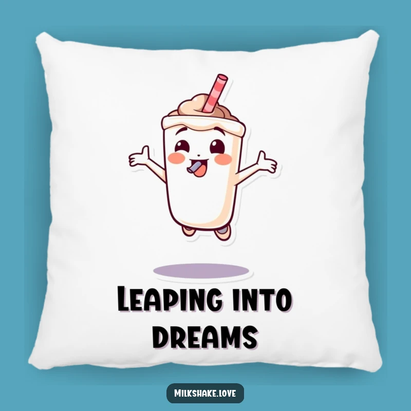 Funny Jumping Milkshake Pillow: Character with Straw - Cozy & Cheerful Gift!