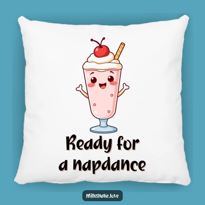 Funny Milkshake Pillow: Snuggle with Sweetness and this Humorous Dancing Design