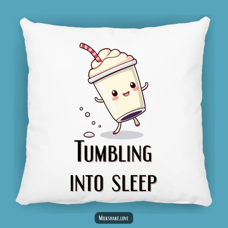 Funny Cartwheel Milkshake Pillow: Bubbly Comfort - Playful Decor - Perfect Funny Gift!
