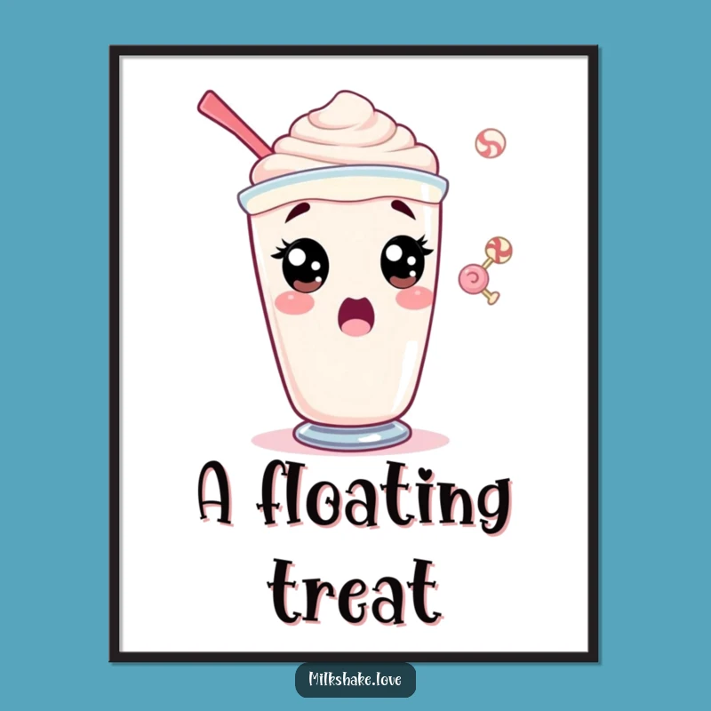 Funny Surprised Milkshake Digital Art - Instant Shocking Decor, Ultimate Funny Gift