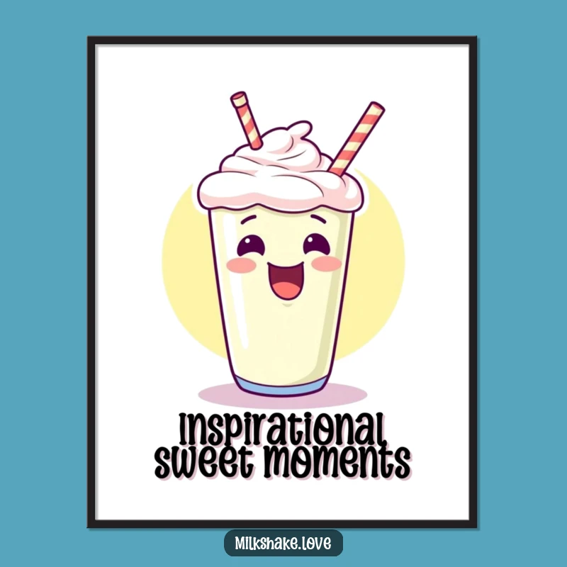 Funny Kawaii Milkshake Digital Art: Giggle & Decorate, A Hilarious Instant Download!
