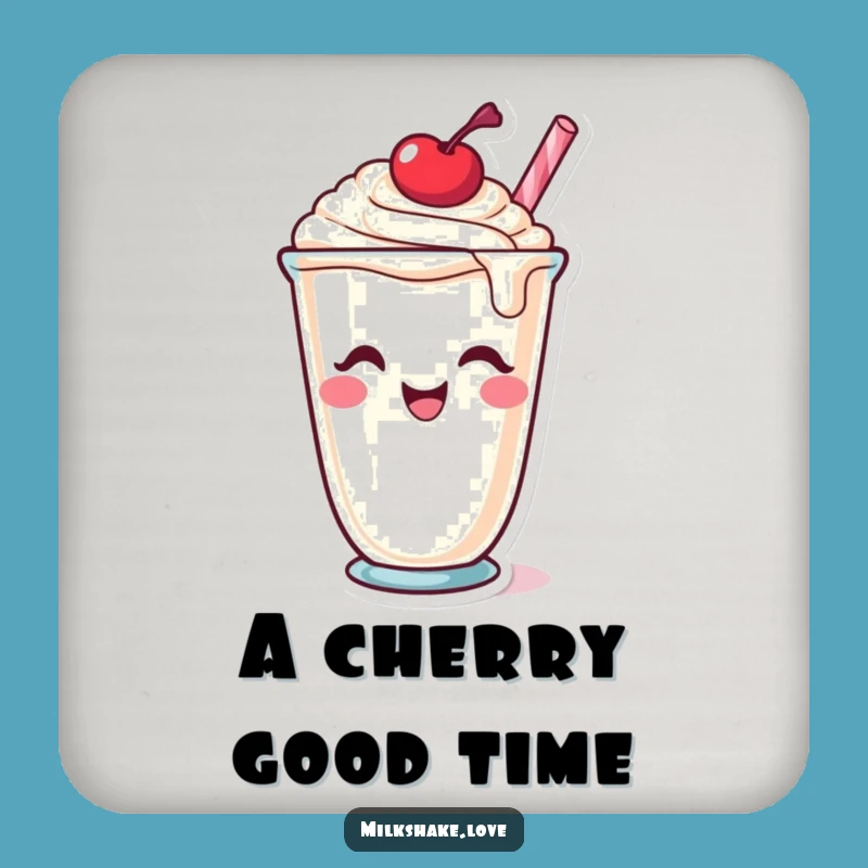 Funny Winking Milkshake Coaster Set: Add Playful Charm to Your Table