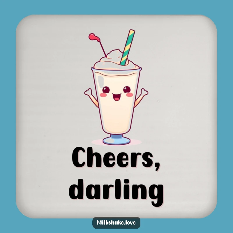 Funny Kawaii Milkshake Pose Coaster - Add Flair to Your Drink Station