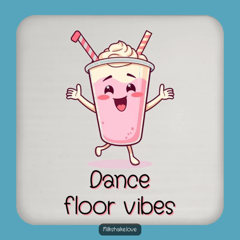 Funny Dancing Milkshake Cup Coaster - Protect Surfaces with Rhythm