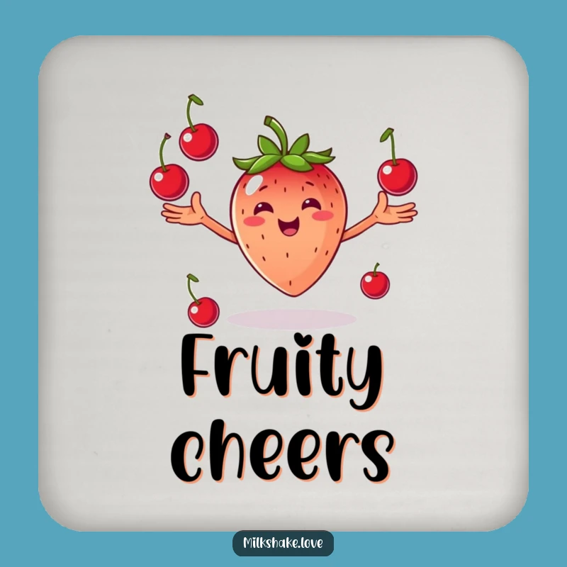 Funny Juggling Strawberry Coaster: Fruit Toss Protection