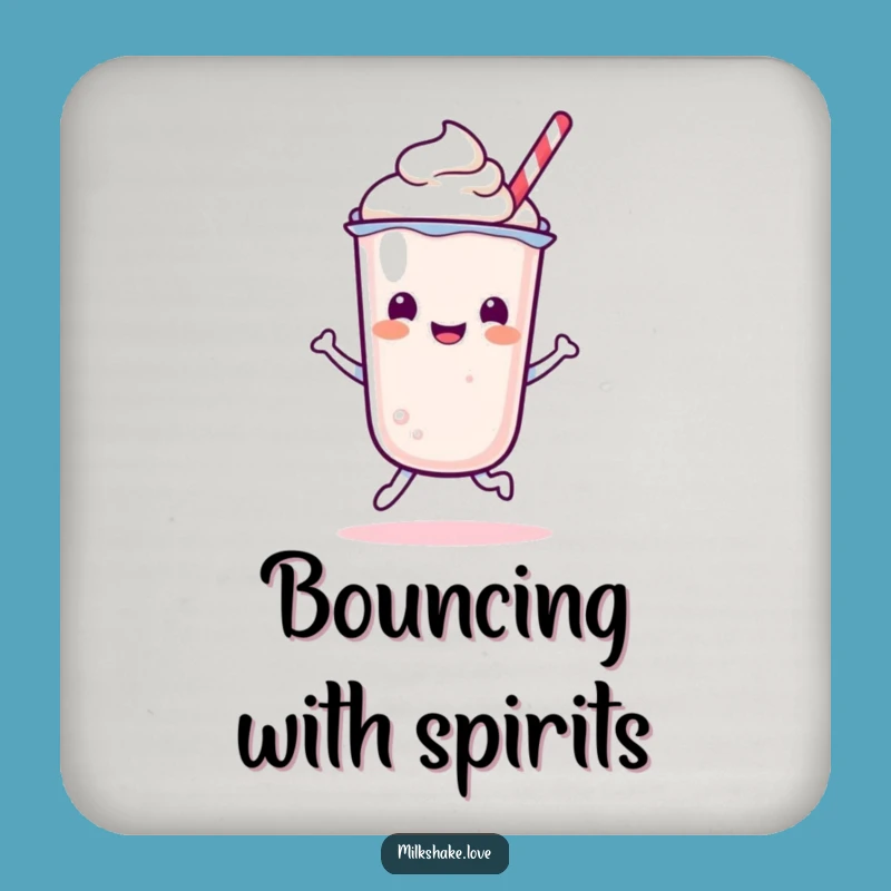 Funny Kawaii Milkshake Bounce Coaster - Protect Surfaces Gift