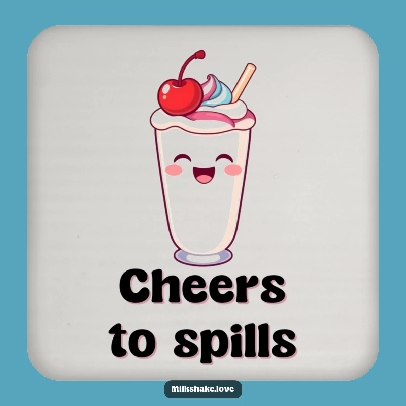 Funny Kawaii Milkshake Coasters: Protect Surfaces with Sweet Humor