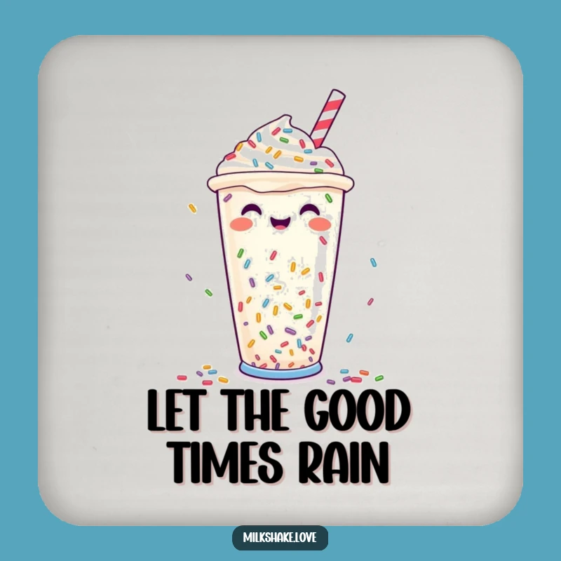 Funny Sprinkle Milkshake Coaster Set: Add Festive Fun to Your Table