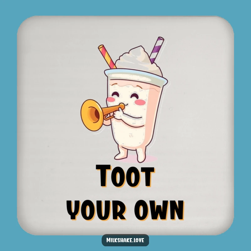 Funny Trumpet Milkshake Coaster Set: Protect Your Table with Musical Style