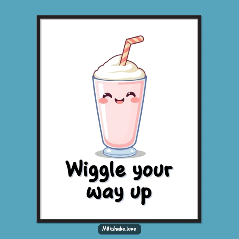 Funny Happy Straw Poster: Brighten Your Walls with This Joyful & Cheerful Art!