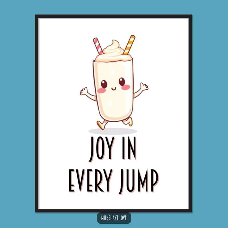 Funny Milkshake Hop Poster: Bring Energetic Joy to Your Walls