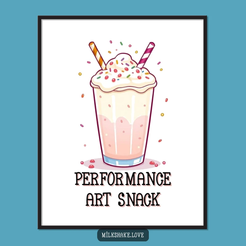 Funny Milkshake Juggling Poster: Add Whimsy and Joy to Your Walls