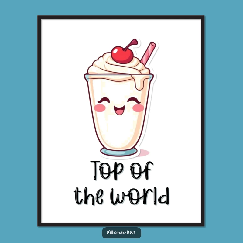 Funny Winking Milkshake Poster: Add a Cheeky Touch to Your Decor