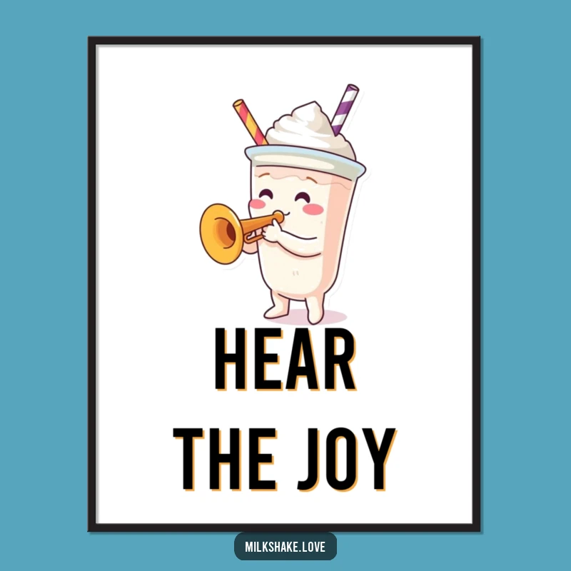 Funny Trumpet Milkshake Poster: A Melodious Addition to Your Wall Art