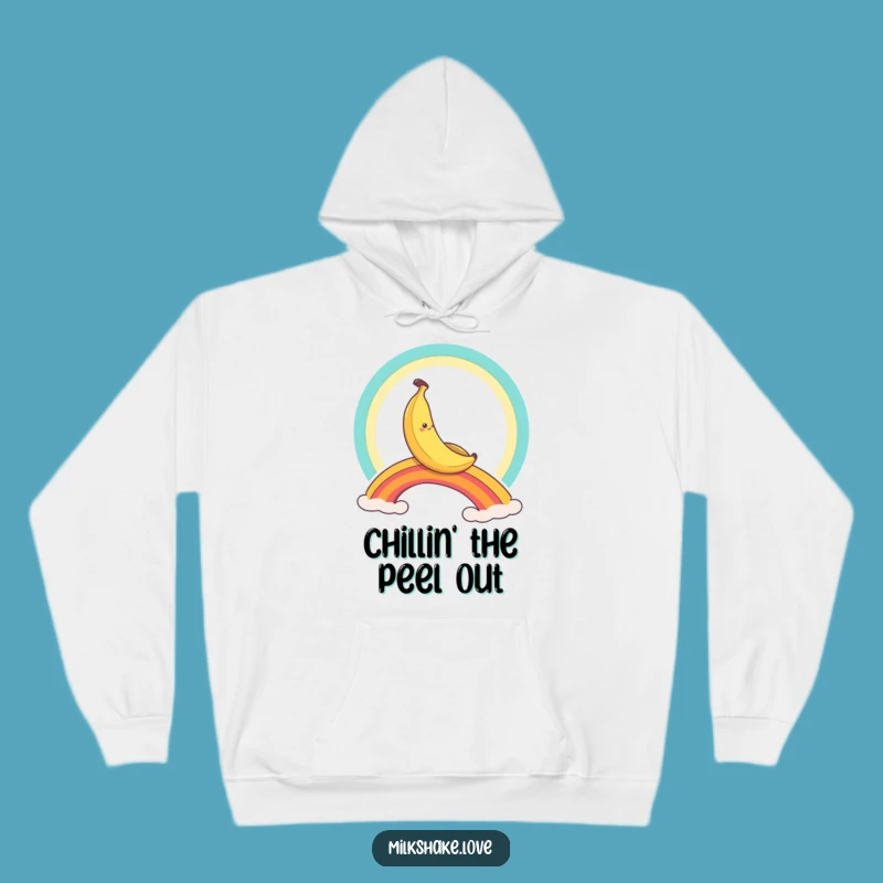 Funny Banana Rainbow Slide Hoodie: Cozy Comfort Meets Hilarious Cartoon Charm