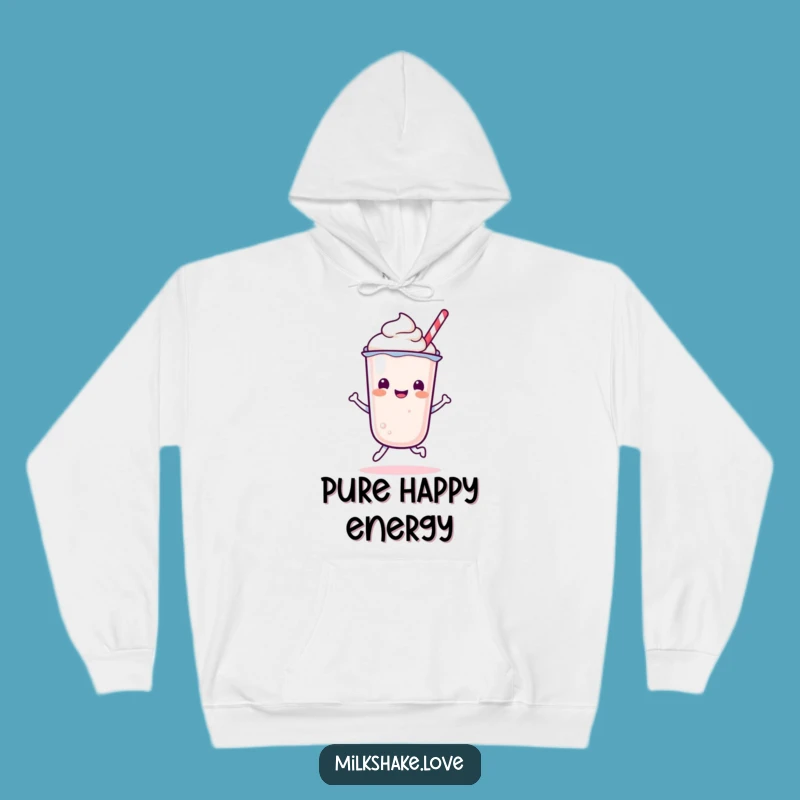 Cozy Funny Kawaii Milkshake Bounce Hoodie - Warm & Uplifting Gift